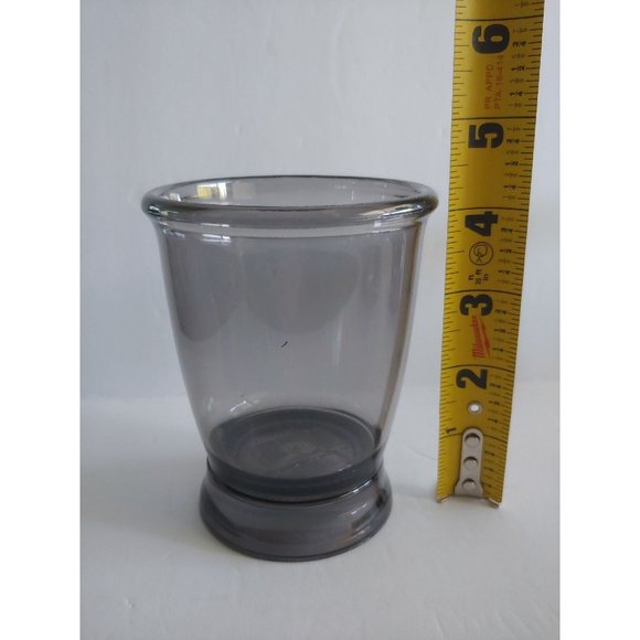 3pc Smoke Bathroom Collection by Inter Design Cup, Soap Dish & Soap Dispenser - Picture 3 of 5